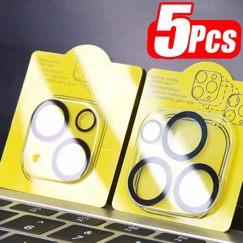 1-5Pcs Tempered Glass for iPhone 18 17 16 15 14 13 Pro Max Plus Camera Lens Protector Black Circle Protective Lens Film Cover