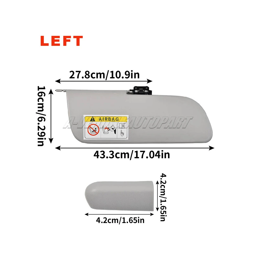 1613251480 For Citroen C3 II Zenith New Sun Visor Interior Sunshade Kit Left Right A1613251480 Easy Installation Car Accessories