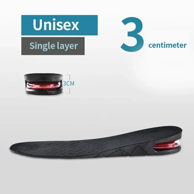 1Pair Height Increase Insole for Feet 3cm 5cm 7cm 9cm Variable Height Shoes Insoles Men Women Air Shock Absorbing Shoe Pads