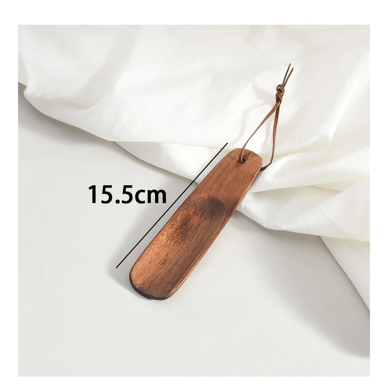 1Pcs Advanced Solid Wood Shoe Horns 15.5-31cm Short Handle Shoehorn Household Shoes Spoon Lazy People Shoe Spatula Shoe Lifter