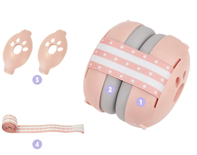 2-in-1 Baby Ear Protection Noise Cancelling Headphones Convertible Design Noise Reduction Earmuffs for Infant Improves Sleep