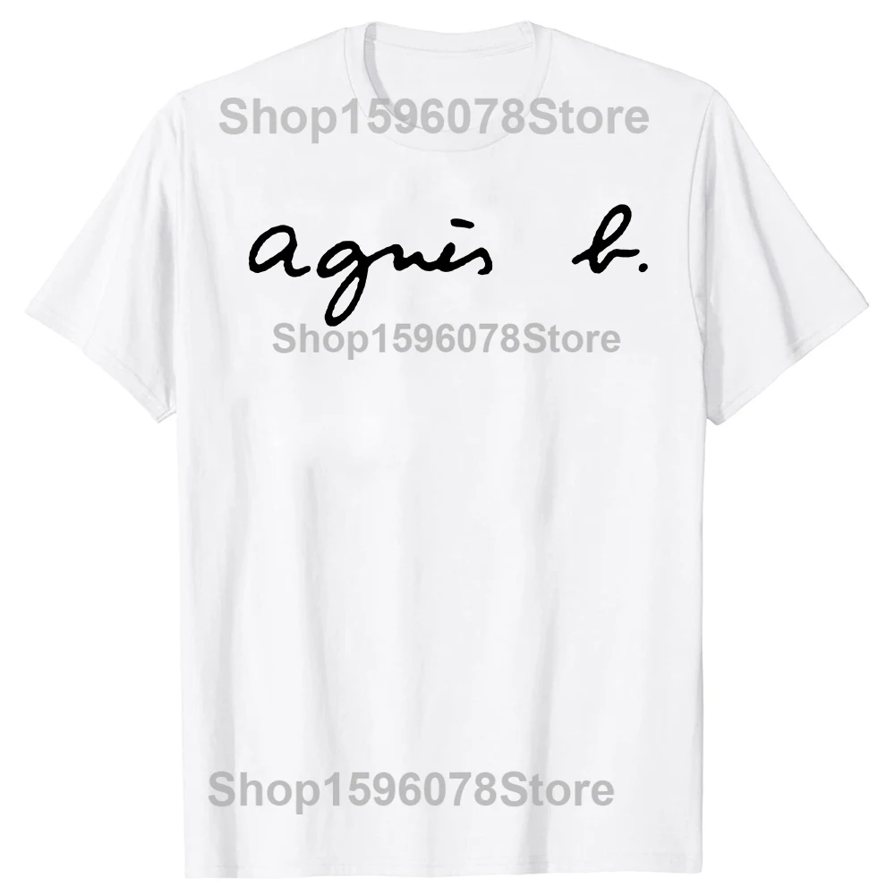 2026 Summer Fashion Street New French Agn Classic Letter Print Graphic T-shirts for Both Women High-quality Streetwear Unisex