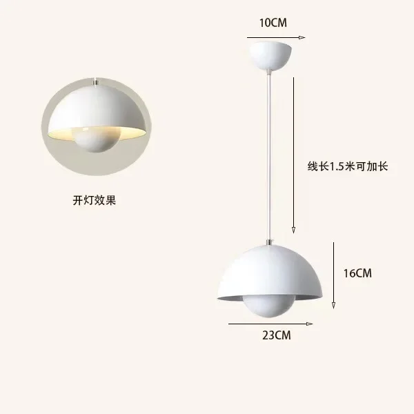 23cm Creative Chandelier Bedroom Study Restaurant Pendant Lights Decorative Lamp Multi-color Optional Modern Bud Indoor Lighting
