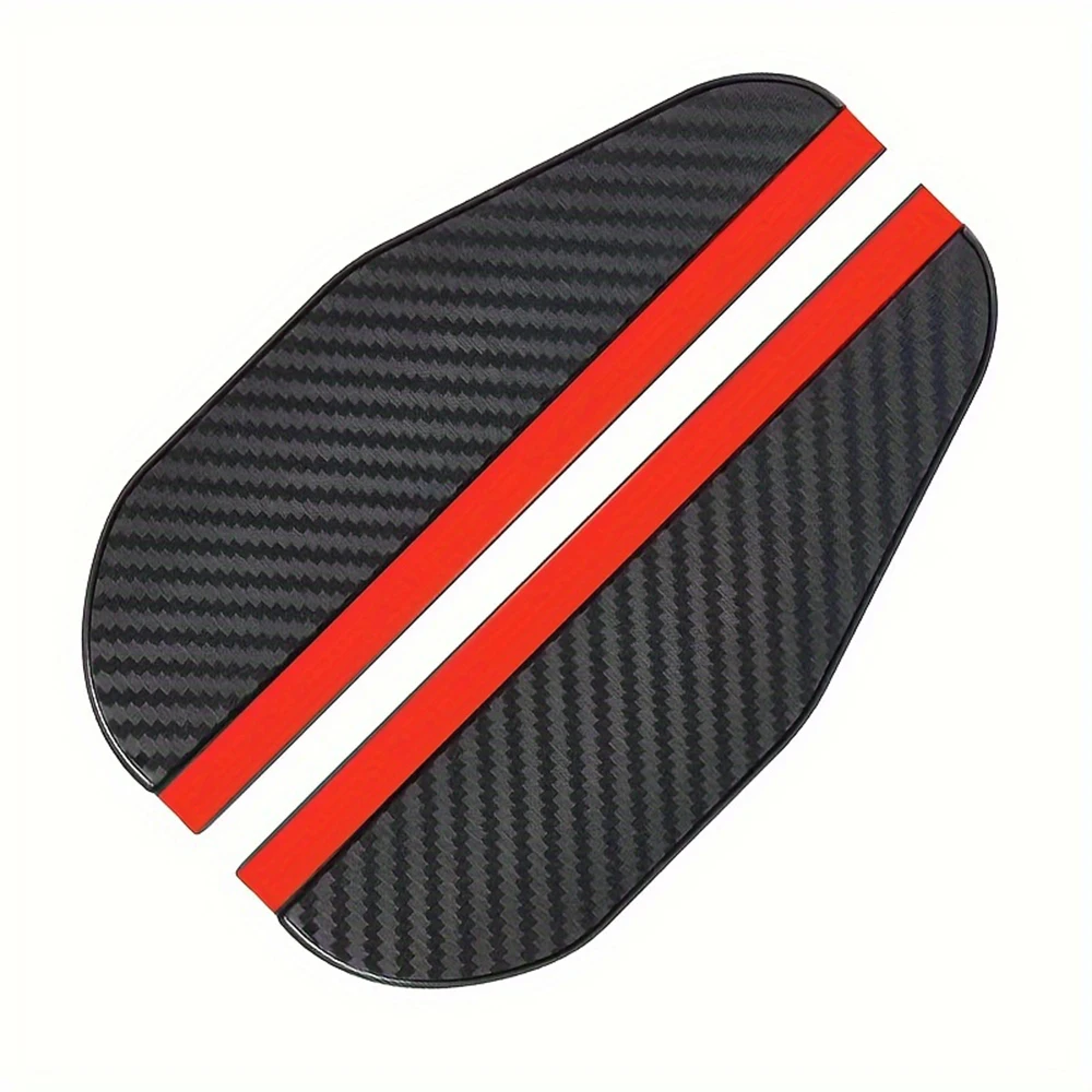 2pcs Carbon Fiber Look Car Side Mirror Rain Guards - Sun & Snow Shield Visors for Enhanced Rear View Safety, Easy Install