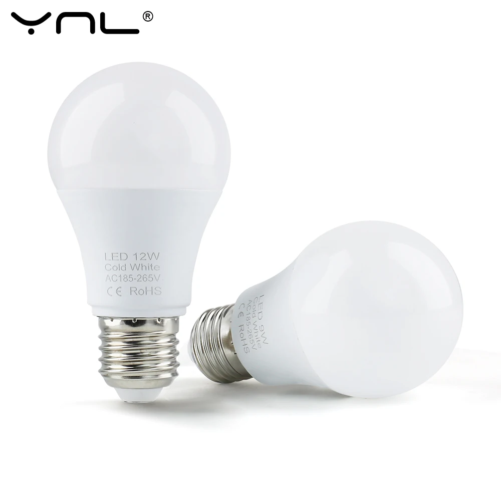 3W 6W 9W 12W 15W 18W LED Bulb Lamps E27 Lampada LED Light Bulb AC 220V-240V Smart IC High Brightness Illa Lamp Spotlight