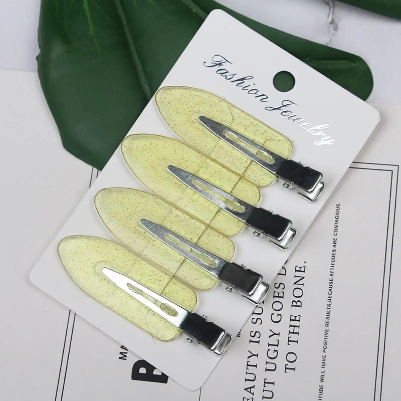 4pcs 6cm Hair Clips No Bend Seamless Hair Clips Side Bangs Barrette Makeup Washing Face Accessories Women Girls Styling Hairpins