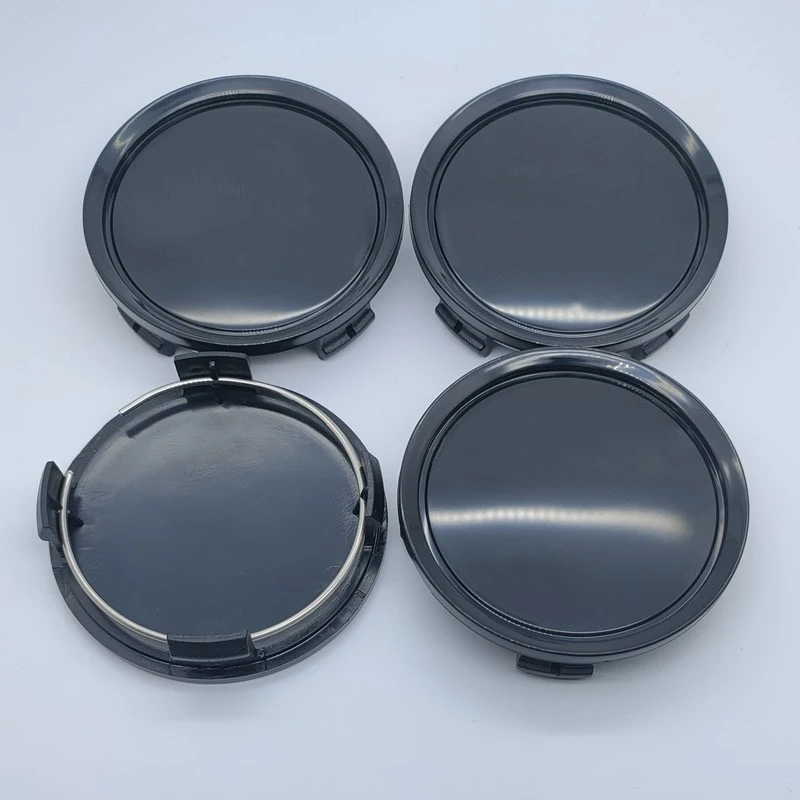 4Pcs 75mm Car Vehicle Wheel Hub Center Cap Cover New ABS Black Silver Universal High Quality Durable Exterior Car Accessories