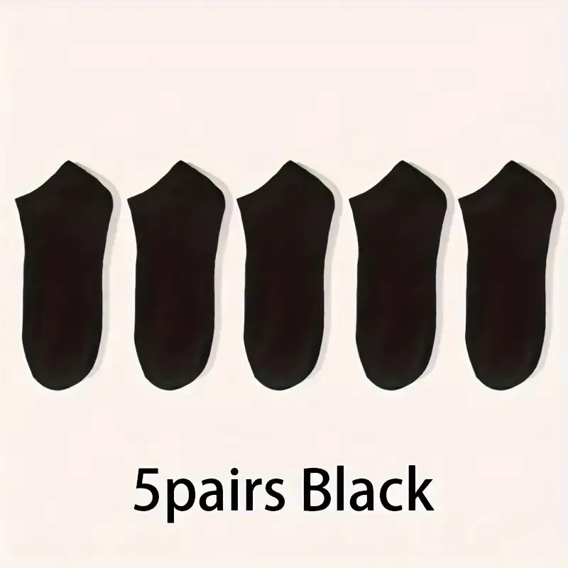 5/10-Pack Unisex Comfort-Fit Ankle Socks for All, Breathable & Lightweight - Ideal for Sports & Daily Wear