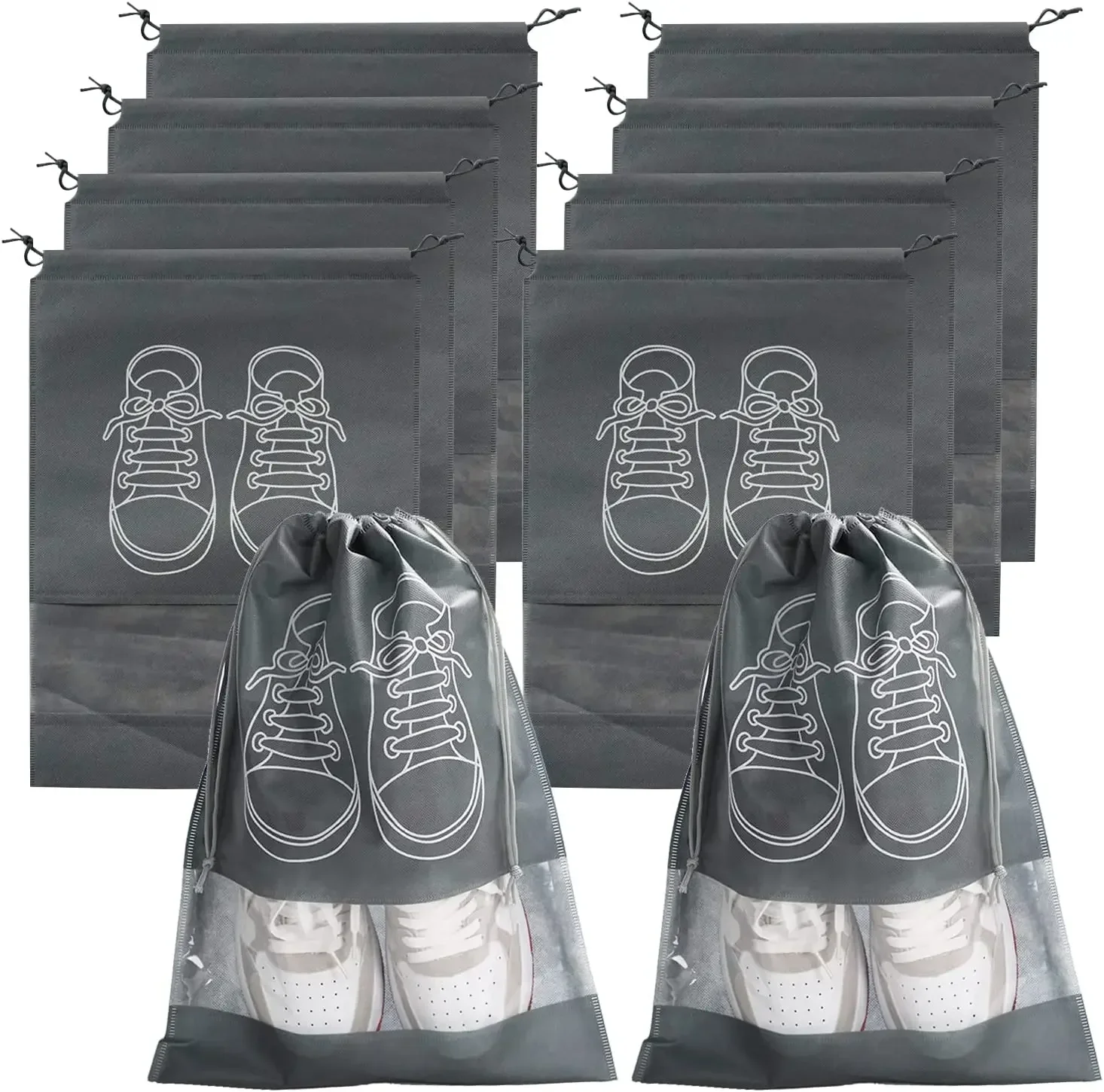 5/10PCS Shoes Storage Organizer Bags Non-Woven Shoe Dust Bags Portable Travel Shoe Bag Shoes Storage Packing Pouch Organizers