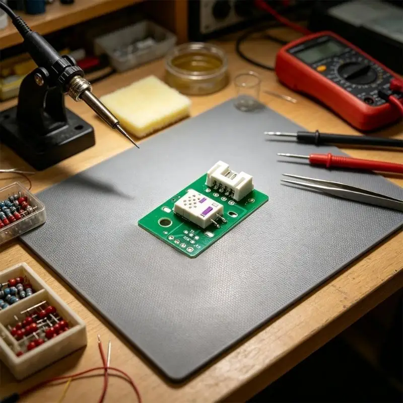 652F Electronic Circuit for Temperature and Relative-Moisture Control
