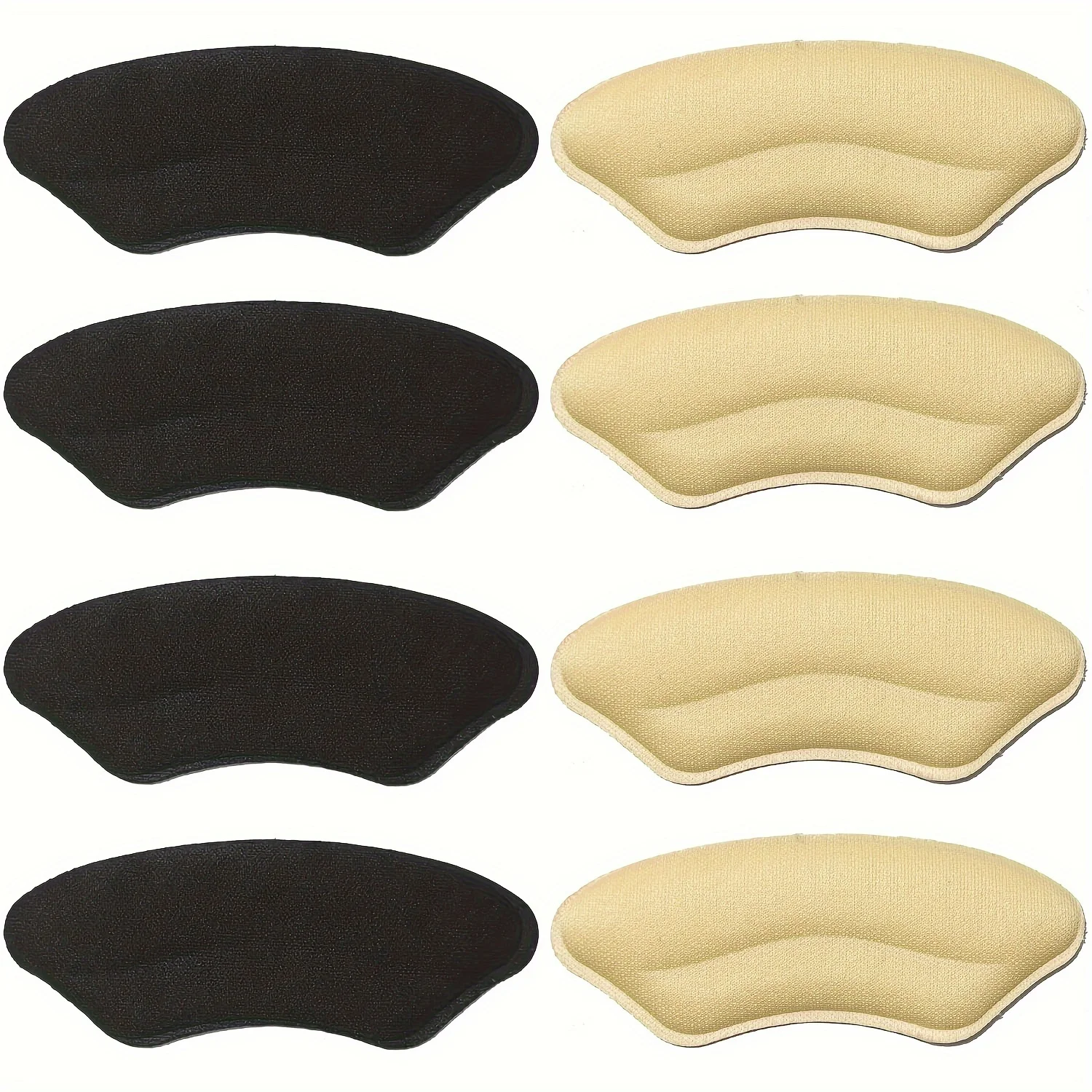 8-Pack Heel Pads for Too Big Shoes Self-Adhesive Heel Protectors Heel Inserts Improve Shoe Fit And Comfort Prevent Heel Slippage
