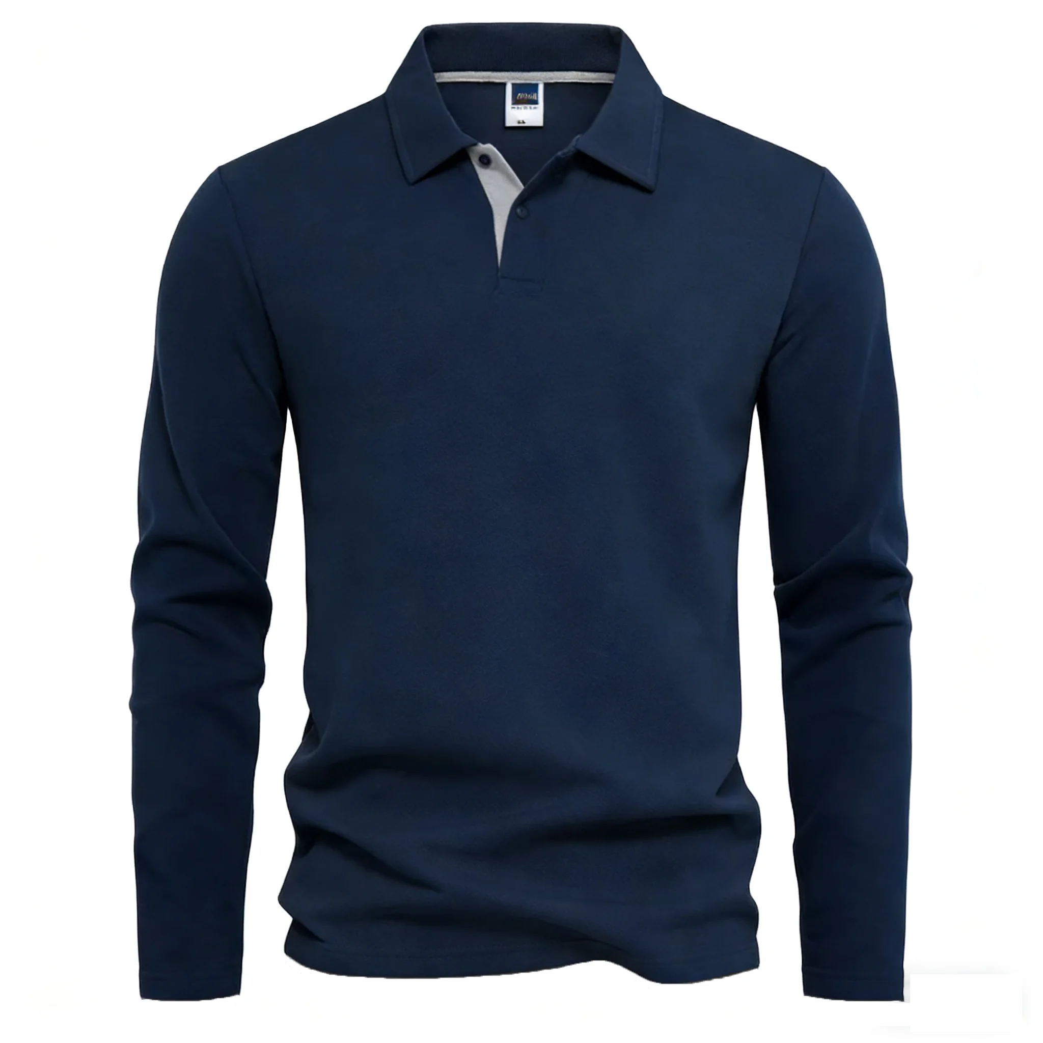 95% Cotton Long Sleeve T Shirts Men Casual Brand Homme Clothing Hombre Tee Tops Fashion Tshirt Black White Polo T-Shirts For Men