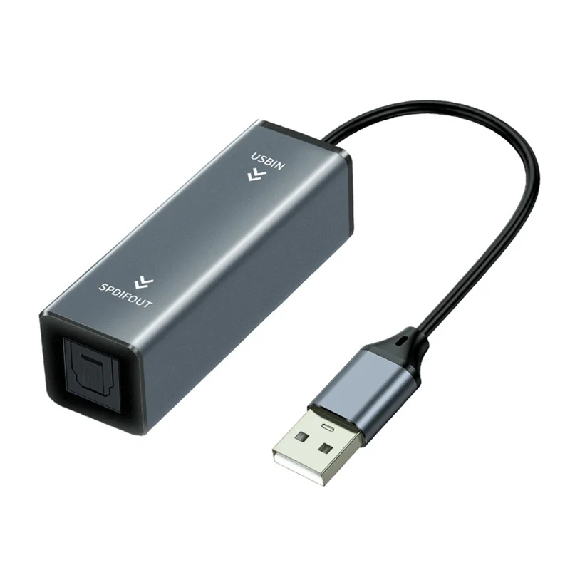 A68Z USB To Optical Audio Converter USB To SPDIF Adapter 24Bit/96KHZ Audio Adapter For Connecting Laptop To Soundbar