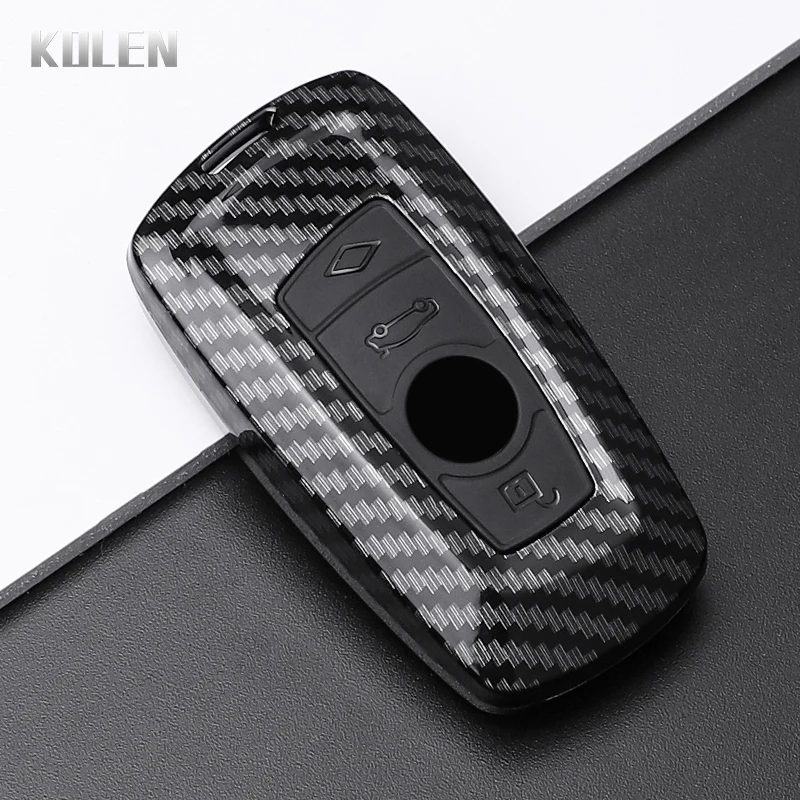 ABS Carbon Fiber Style Car Key Case Cover For BMW 1 3 5 7 Series X1 X3 X4 X5 F10 F15 F16 F20 F30 F18 F25 M3 M4 Accessories Fob