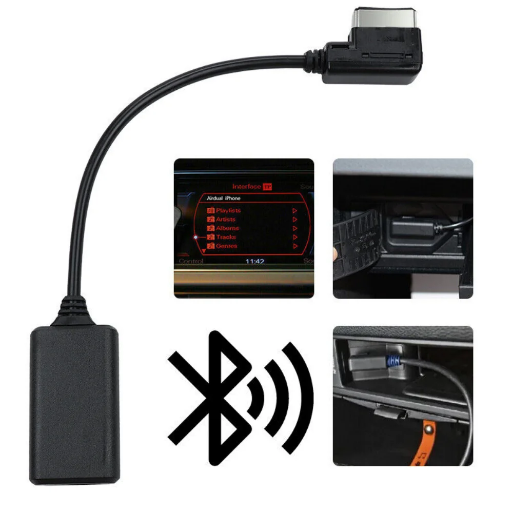 AMI MMI Bluetooth Music Interface AUX Audio Cable Adapter For Audi A1 A3 A5 A6 A8 Q3 Q5 Q7RS4 S3 S4 S5 S6 S7 A6L A8L Q7 A3 2010+