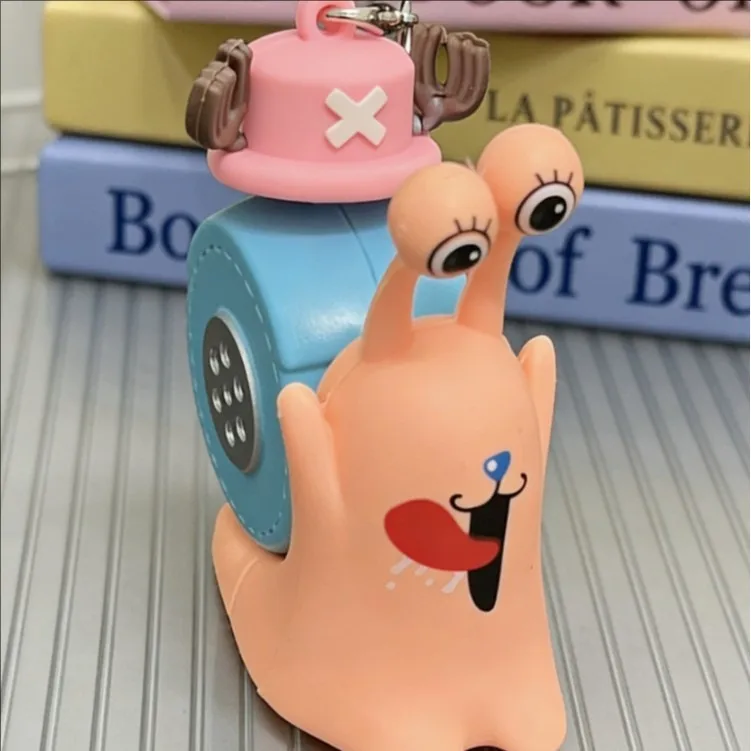 Anime One Piece  Phone  Luffy Ace Voice Recorder Keychain  Den Mushi Sabo Ace Snail Shaped Phone Can Sound Recording Toys  Gifts