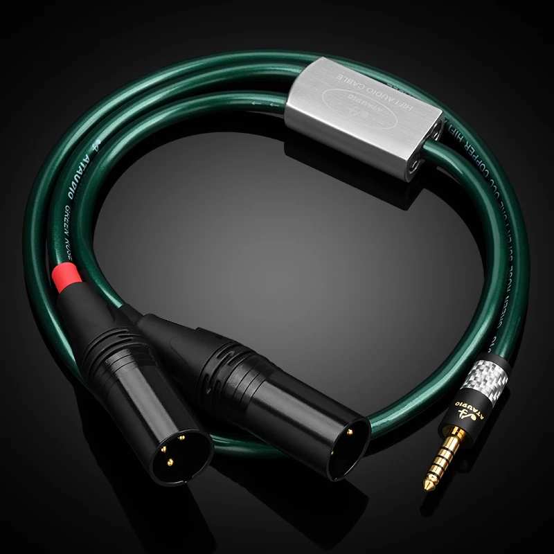 ATAUDIO HIFI 4.4mm Balanced Male to Dual 2xlr 3pin XLR Balanced Male Audio Adapter Cable