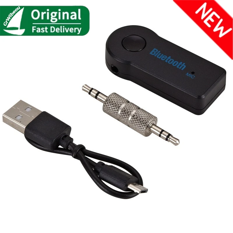 Audio Receiver Bluetooth 5.0 Wireless Music Transmitter 3.5mm Stereo AUX Receiver Adapter for Car Speaker Headphone Audio Aux