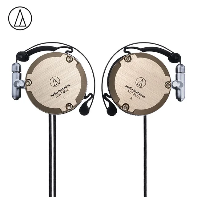 Audio-Technica ATH-EM7X Wired Earphone Sport Ear Hook Earphone Heavy Bass Music 3.5mm Earphone for IOS android iphone