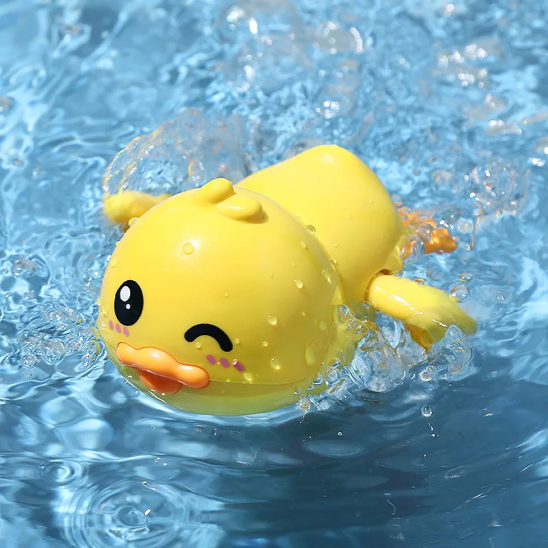 Baby bath toy wind-up cartoon duck
