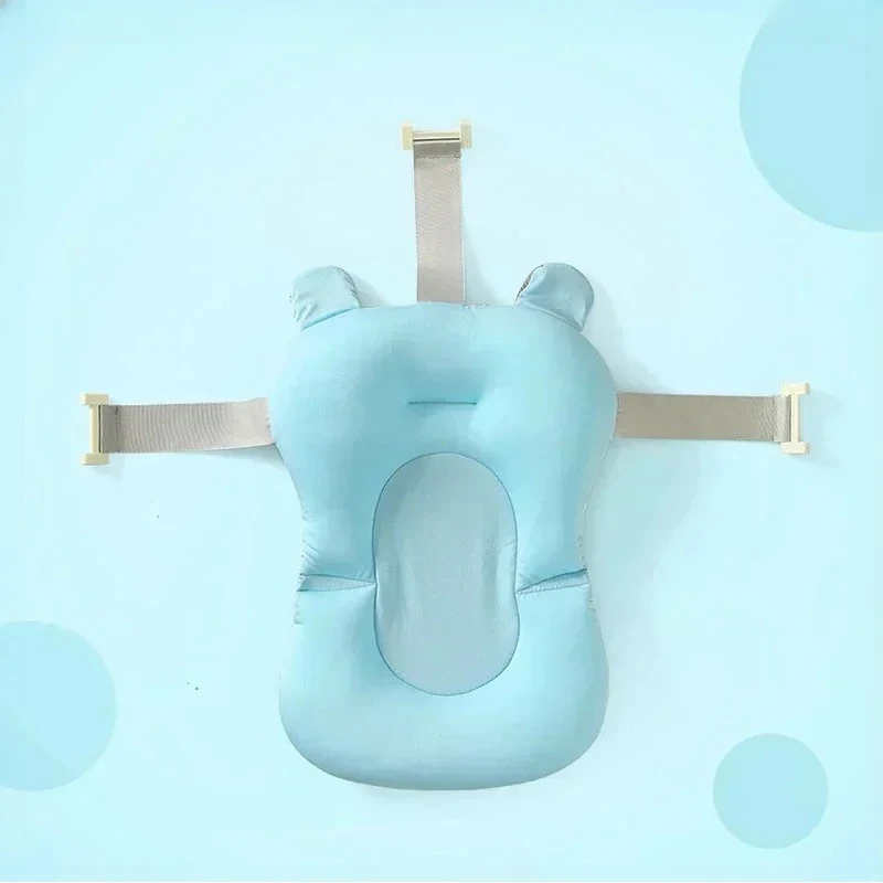 Baby Shower Bath Tub Pad Non-Slip Newborn Bathtub Mat Safety Nursing Foldable Support Comfort Body Cushion Mat Pillow Cartoon