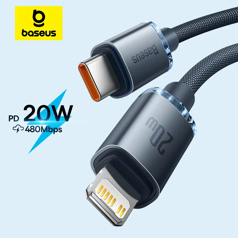 Baseus USB Type C PD 20W Cable for iPhone 14 13 12 Pro X 8 Fast USB C Cable for iPhone Charging Cable USB Type C Cable Wire Code