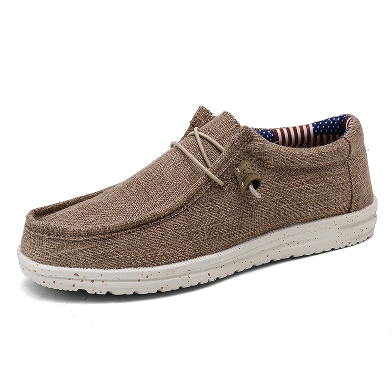 Brand Men Casual Shoes Fashion Denim Canvas Shoes Breathable Men Walking Flat Shoes Outdoor Large Size Light Men's Shoes Loafers