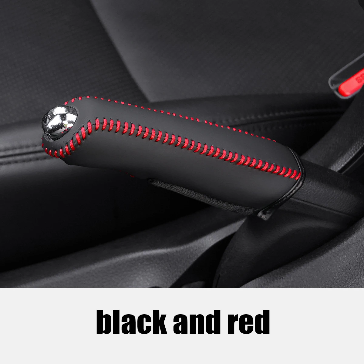 Car Artificial Leather Handbrake Cover Protective Sleeve Hand Brake Protection Car Interior Accessories
