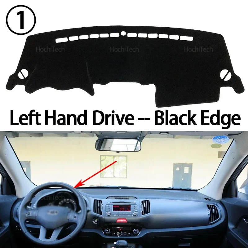 Car Dashboard Cover Avoid Light Pad Instrument Panel Mat Case Carpets for Kia Sportage 2011 2012 2013 2014 2015 SL R