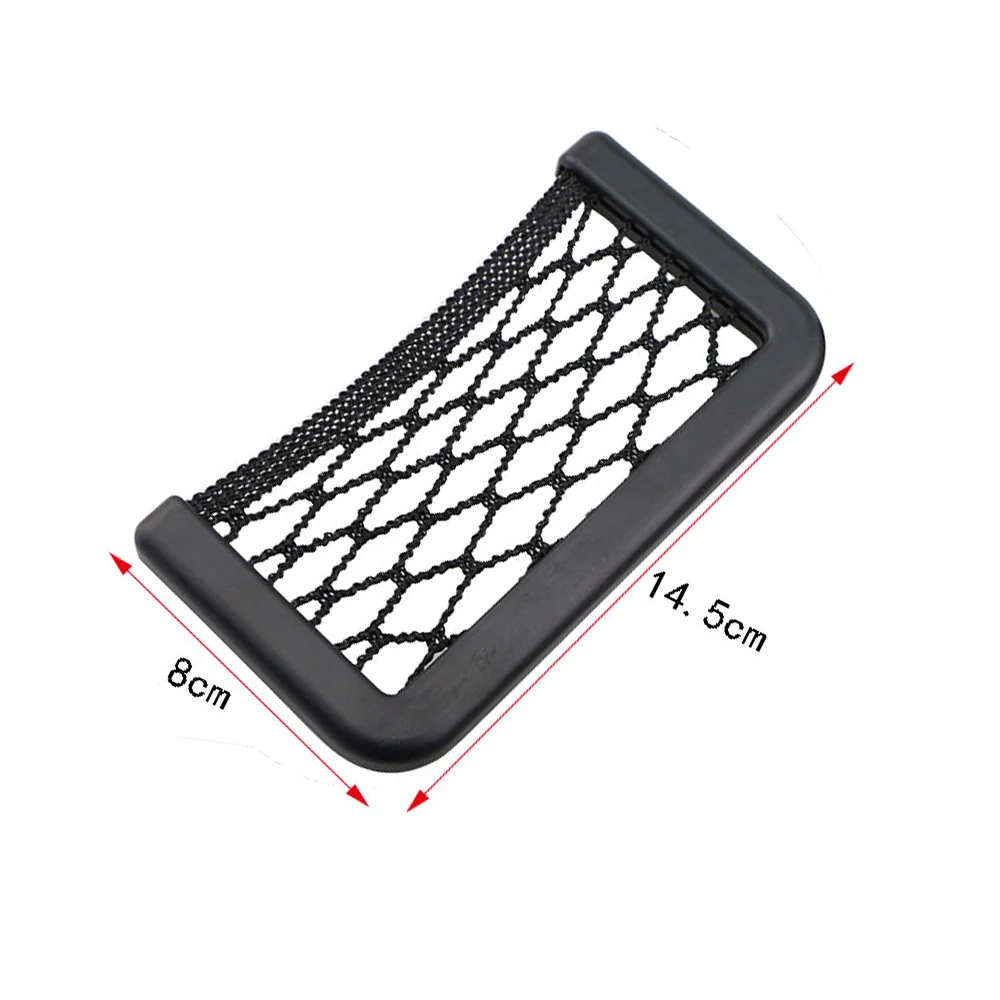 Car Organizer Storage Bag Auto Paste Net Pocket Phone Holder Accessories 19.5*8CM 8*14.5CM Universal Car-Styling
