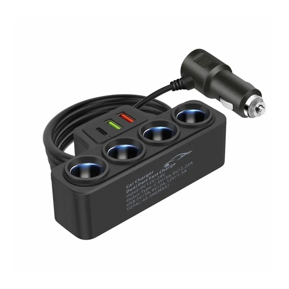 Car Phone Charger Cigarette Lighter Adapter 3.1A USB QC 3.0 PD 3.1A 12V 24V Dual USB Socket Car Adapter Accessories 2025