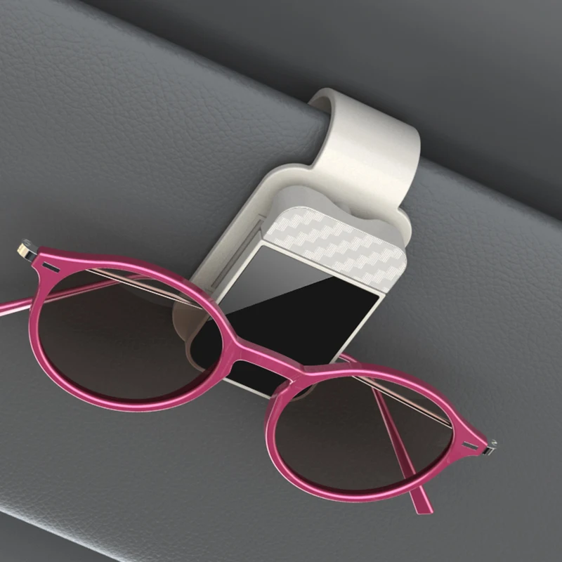 Car Sunglasses Clip Sun Visor Glasses Holder Card Ticket Holder Stable Storage Clips Eyeglasses Hanger Car Interior Accessories