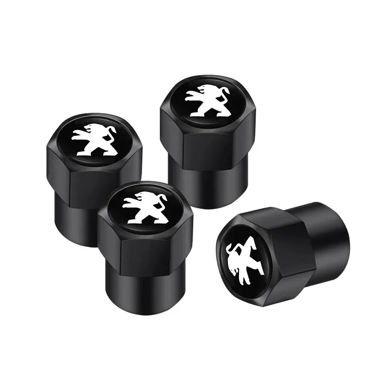 Car Tire Valve Caps Keychain For Peugeot 108 206 207 208 301 307 308 408 408X 508 2008 3008 4008 5008 RCZ Car Accessories
