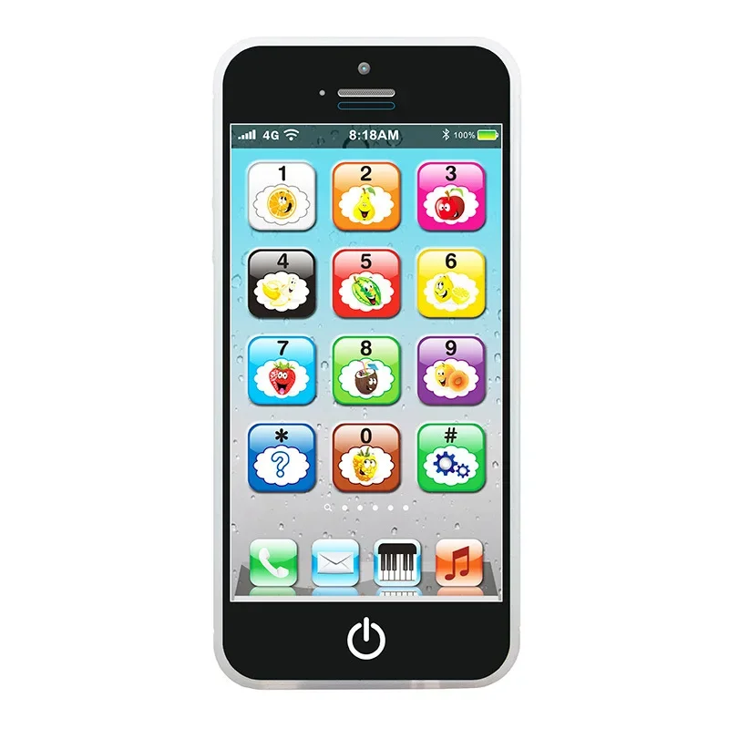 Children Simulation Phone Baby Musical Early Educational Toys English Learning Cellphone with Light Sound Mobile Vocal Toy
