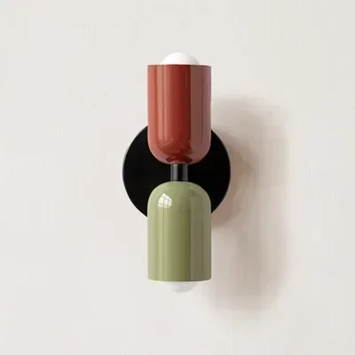 Colorful Bedside Wall Lamp Nordic Living Room Corridor Wall Light Children's Room Macaron Home Interior Decoration Lamp