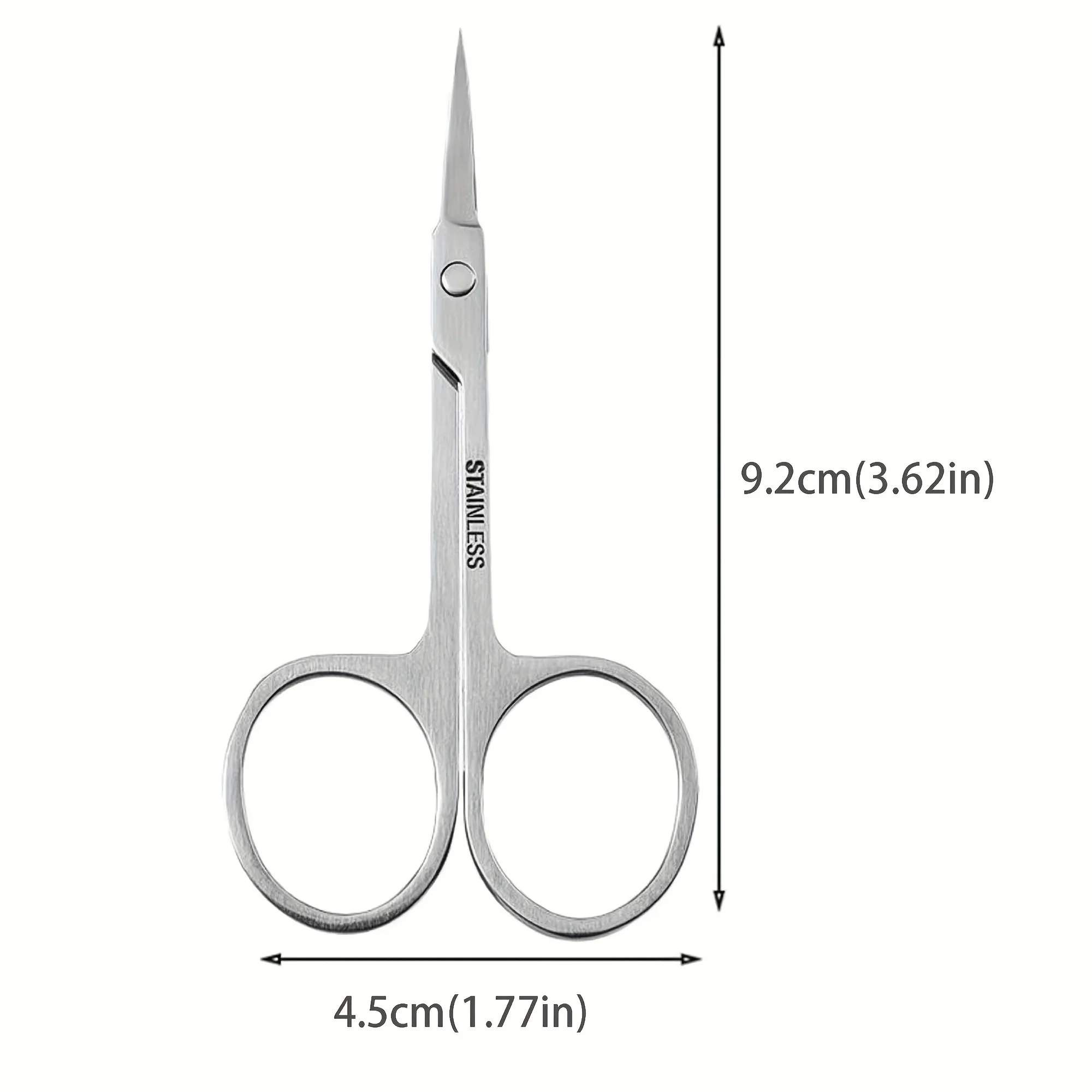 Curved Nose Hair Scissors Small Scissors for Beard Grooming, Eyelashes, Ear Hair Trimming Eyebrow Scissors - Professional Stainl