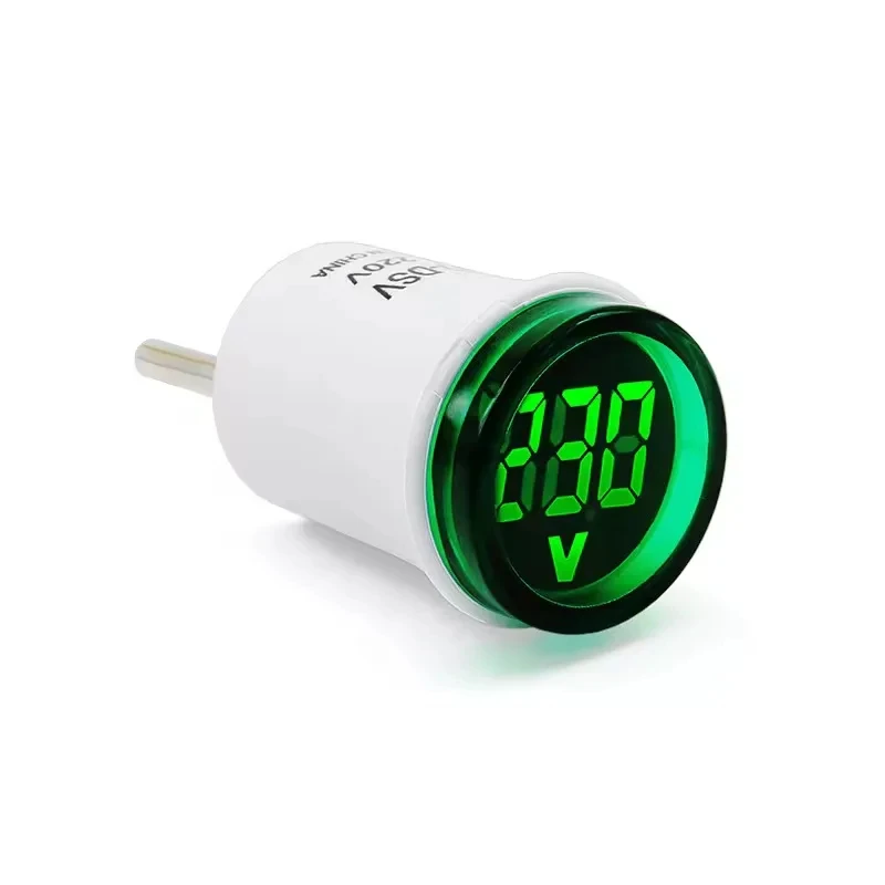 Digital Current and Voltage Ammeter, Circular LED Display, EU Plug, Digital LED Display, Electrical Instruments