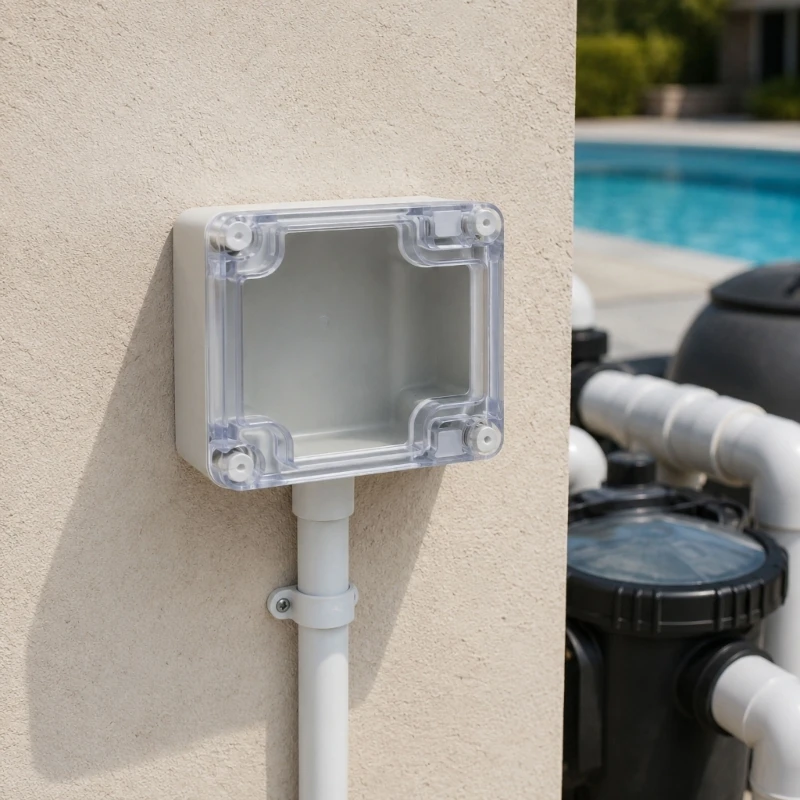 Electrical Box with Clear Lid, Electronic Transparents Cover Instrument for Gate Access Cable Routing, Board Housing, and M4YD
