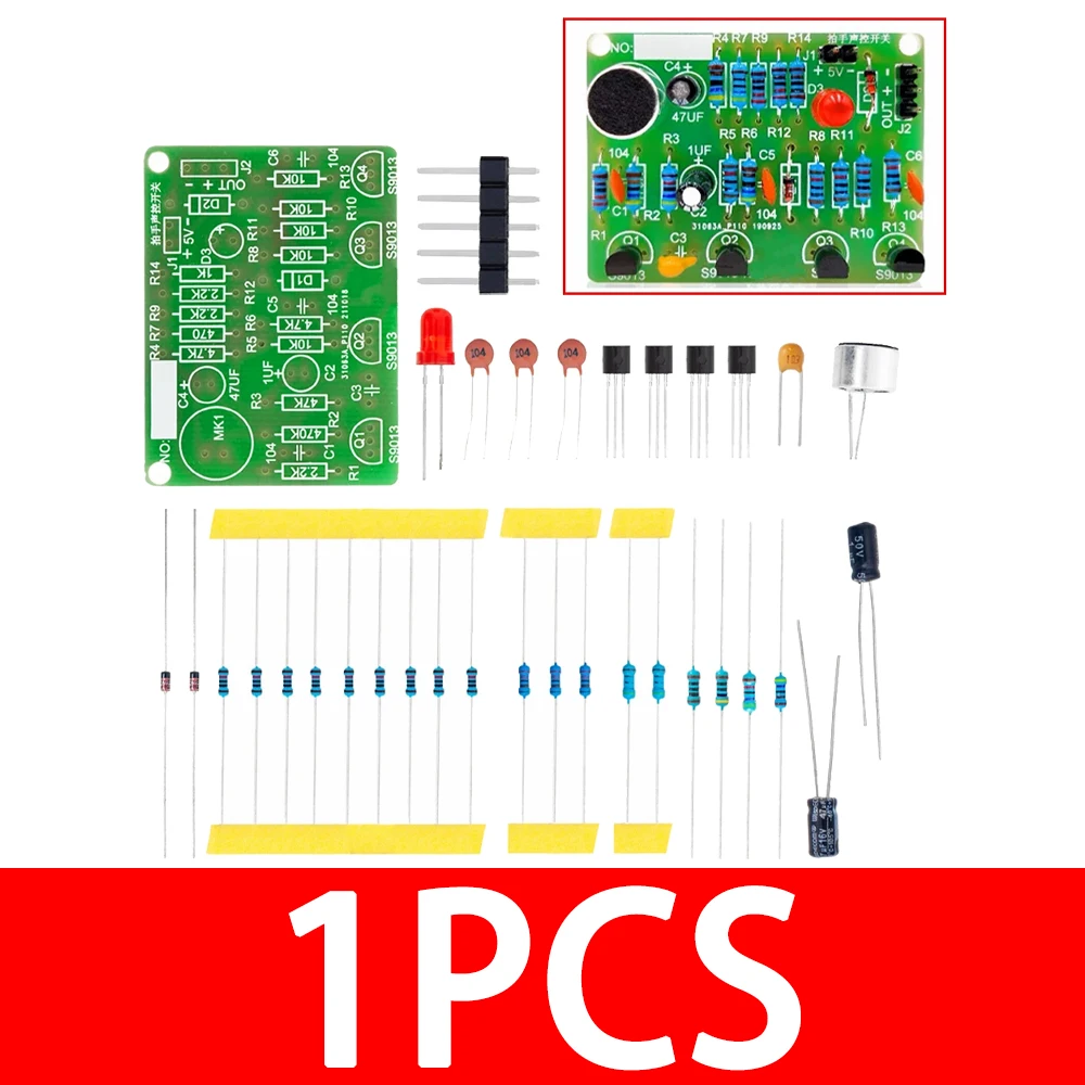 Electronic Acoustic Clap Control Switch DIY Kit Sound Sensor Electronic Circuit DIY Suit Integrated PCB Module