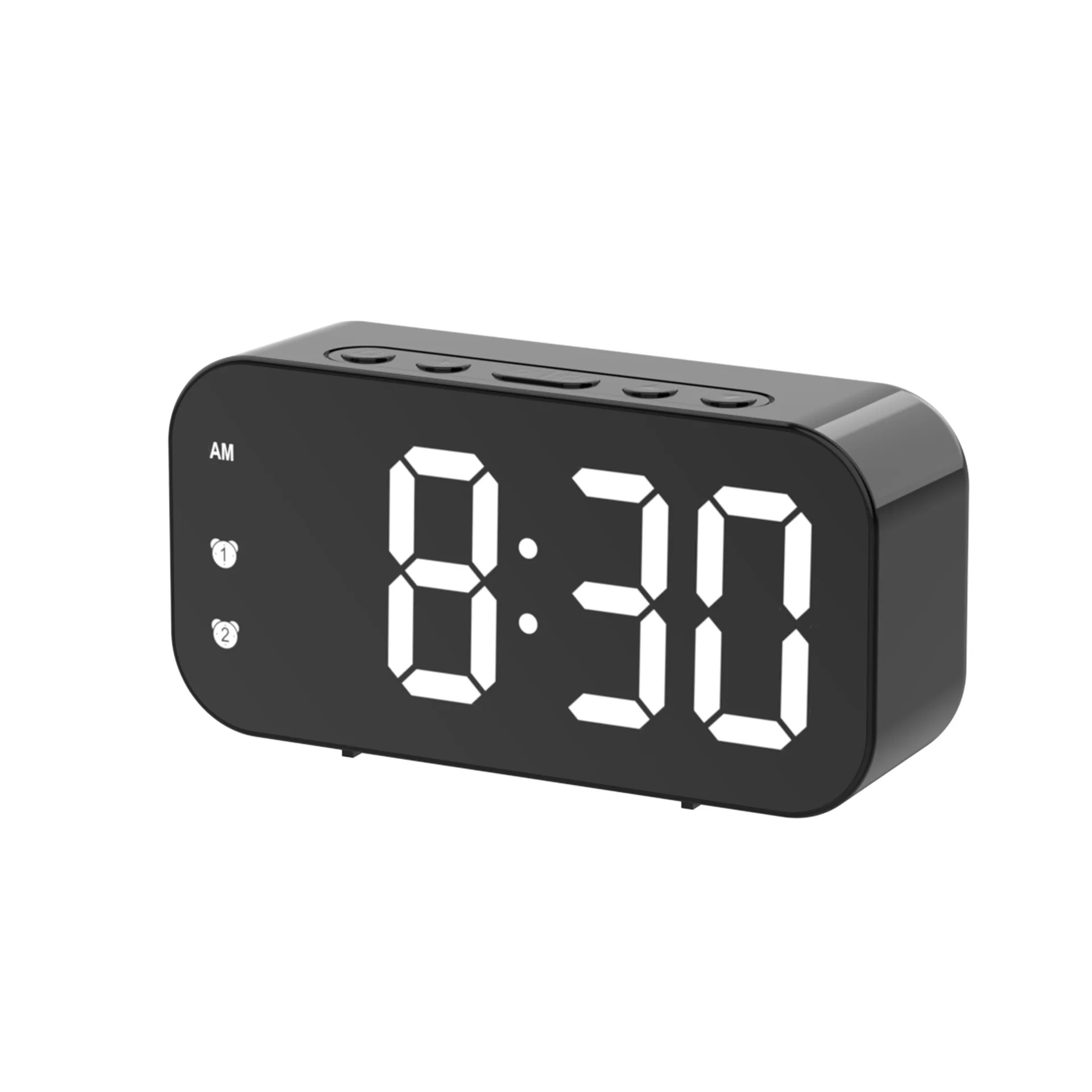 Electronic Alarm Clock with LED Display USB Powered Dual Use Digital Clock Voice Control Temperature for Students