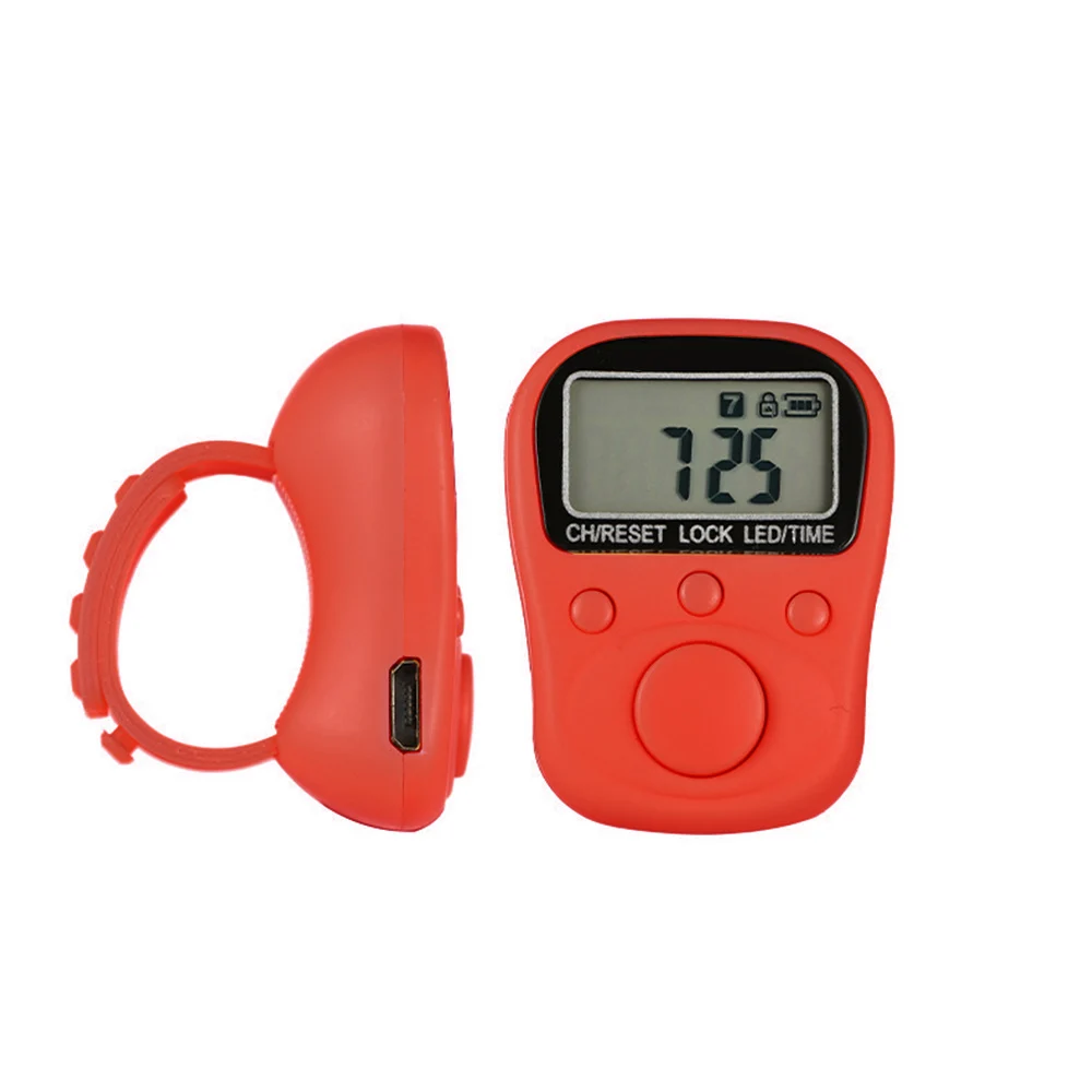 Electronic Digital Finger Ring Tally Counter Hand Held Knitting Weave Counter Mini Point Marker Counter LCD Screen Count Tools