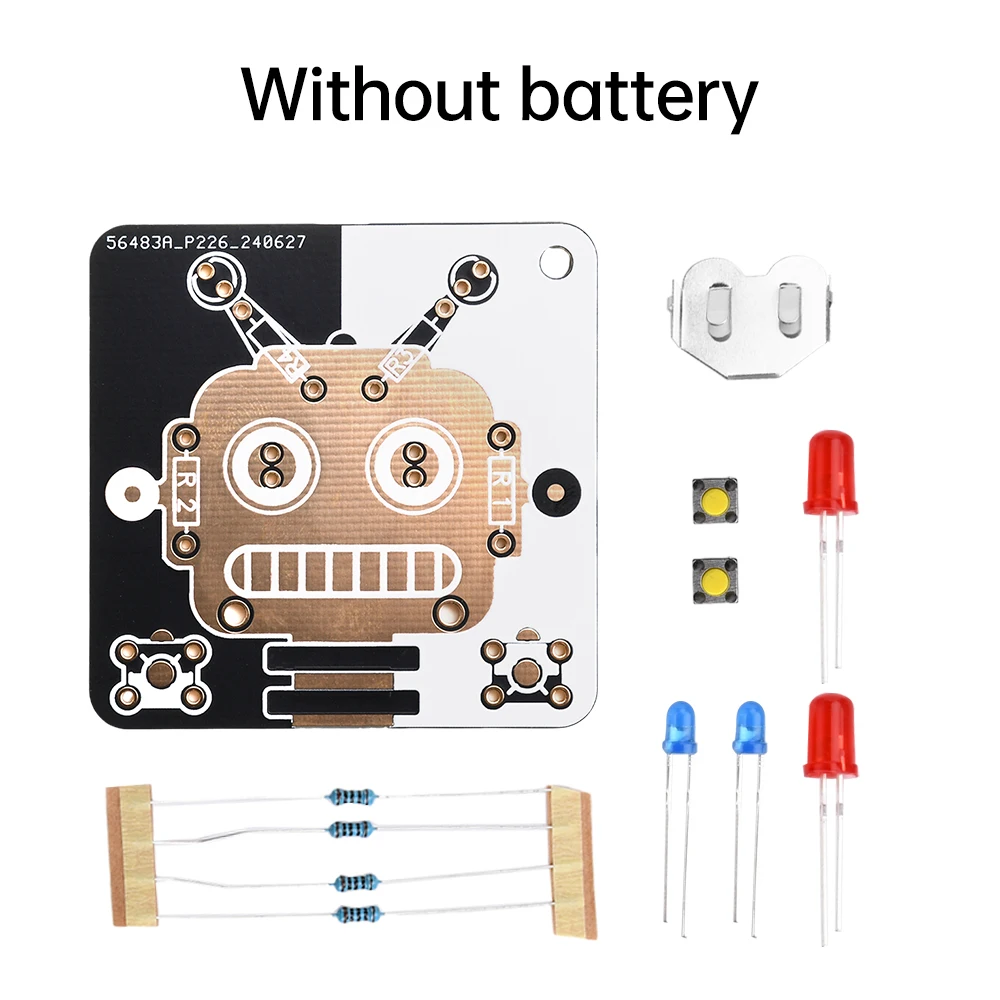 Electronic DIY Robot LED Electronics Beginner Learning Welding Fun DIY Kit LED Light Emitting Tube Module