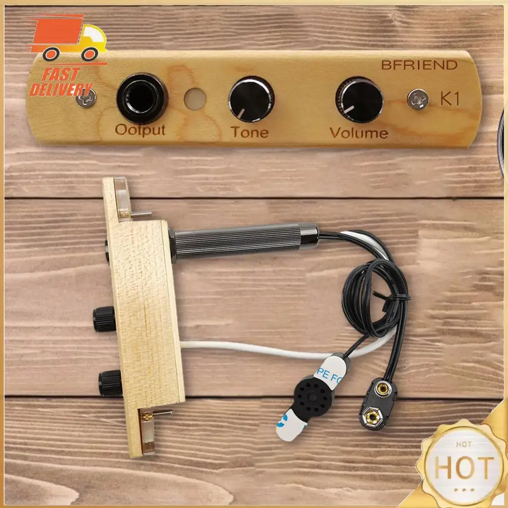 Electronic Pick-up System with Tone Volume Control Musical Instrument Pickup Microphone Electronic Pick-up System for Box Drum