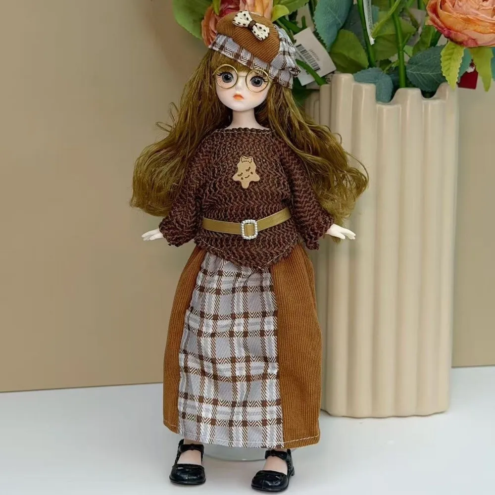 Fashion 30cm Doll Clothes Sweater Coat Pretty Doll Dress Fall and Winter Style Casual 1/6 BJD Doll Outfit Set Girl Toy Gift