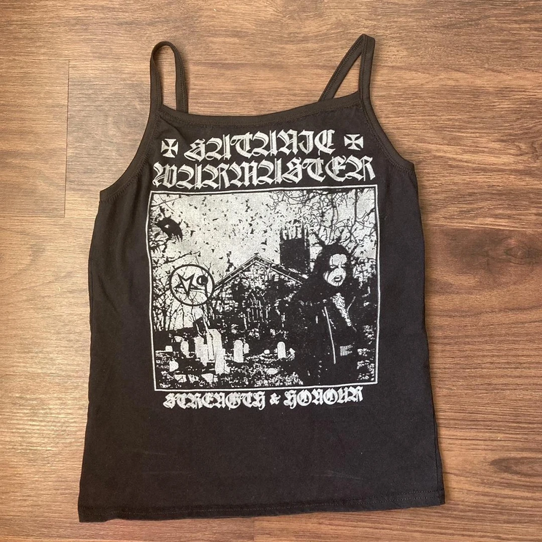 Fashion Aesthetic Clothes Female Crop Tops Women 2000s Y2k Style Grunge Print Sleeveless Sexy Tank Top For Women Vest Streetwear