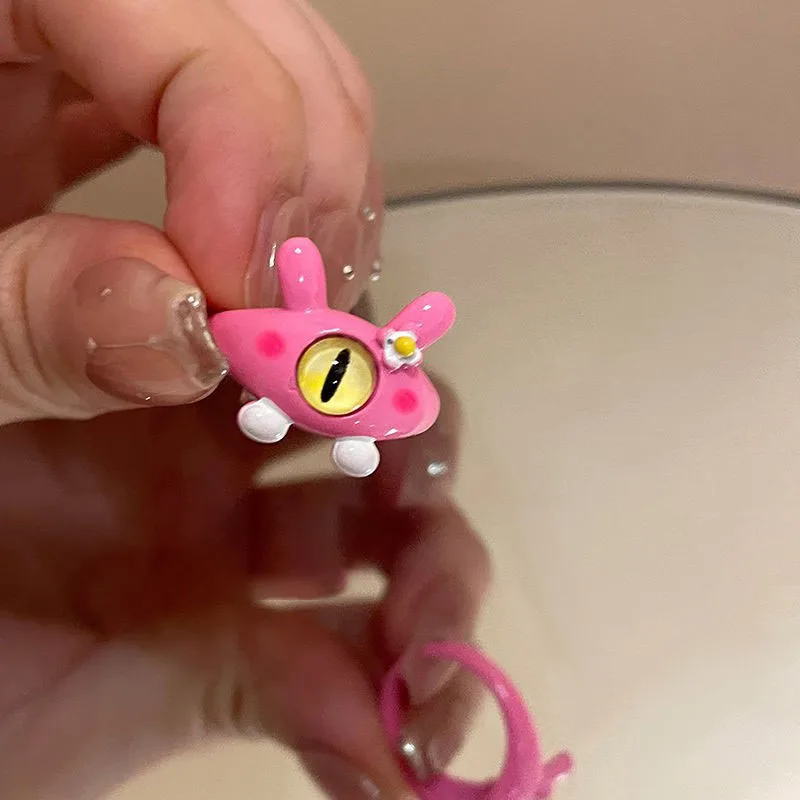Fashion Cat Funny Personality Ring Charm Cute Style Ring Birthday Party Gift for Friends Exquisite Accessories