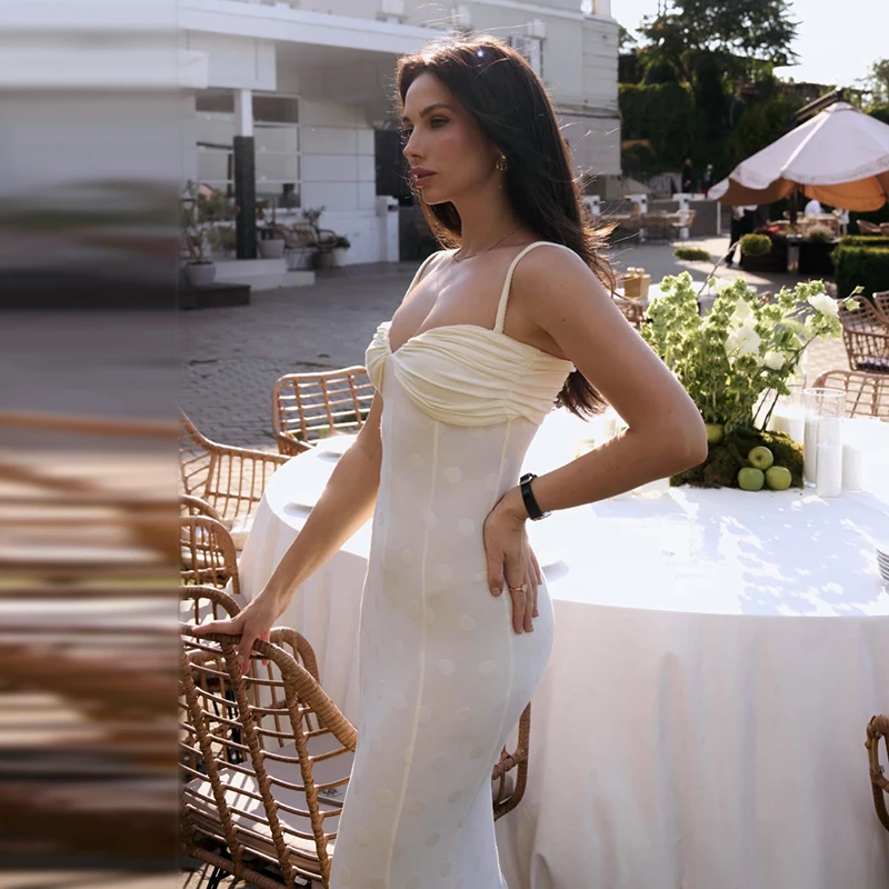 Fashion Elegant Gown Vintage Designers Stylish Women Slim Fit Dress Club Date Party Trendy Sweet Female Summer Outfits