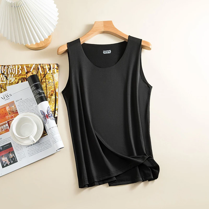 Fashion Knitted Basic Camisole U-Neck Sleeveless Tank Tops Autumn Solid Color Basic Camis Female Casual Crop Top t shirt