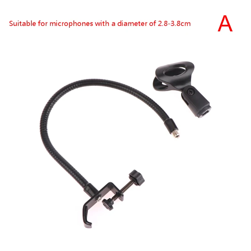 Flexible Microphone Gooseneck  phone Stand with Desk Clamp for Radio Broadcasting Studio Live Broadcast Equipment Stations