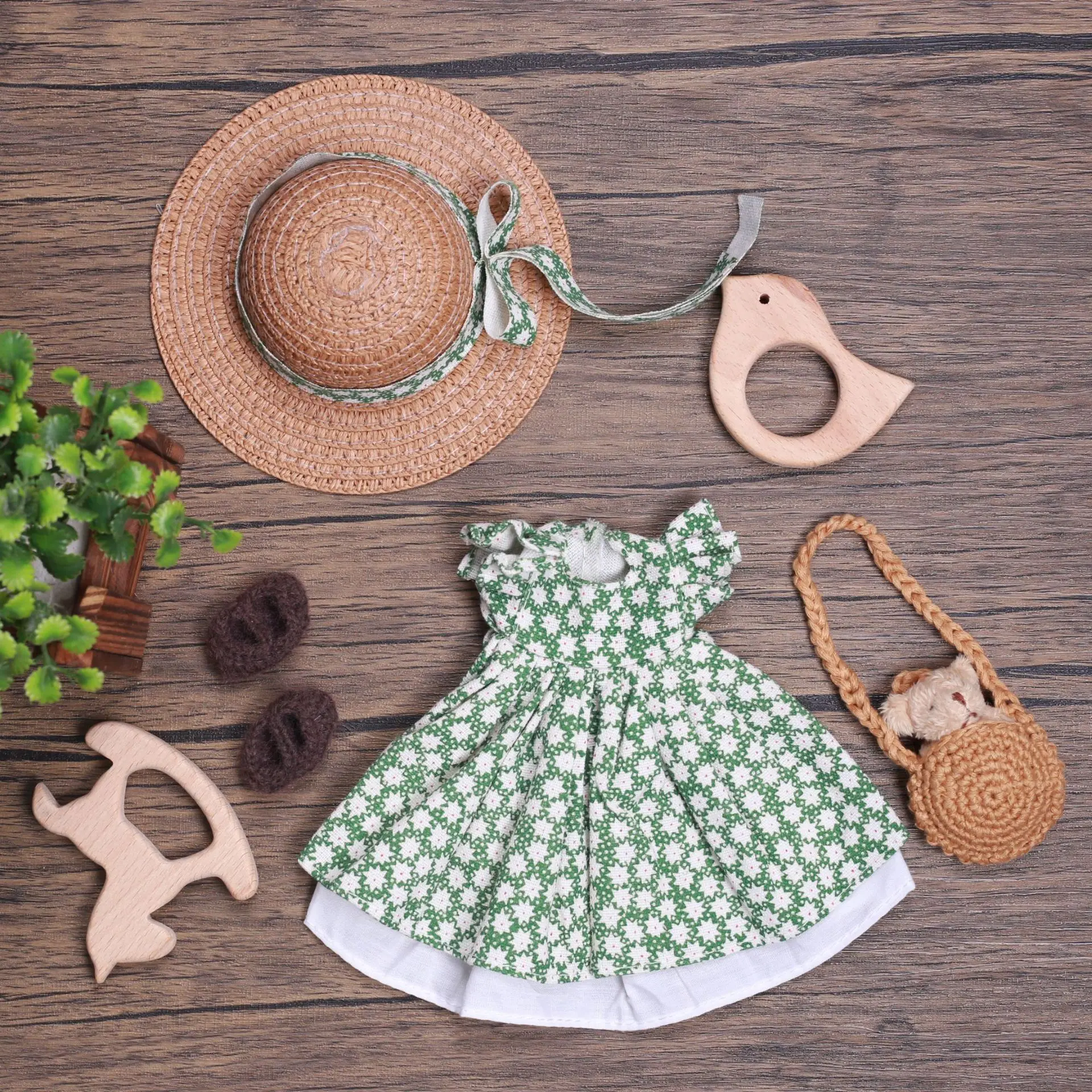 For 26-30cm Waldorf Doll Clothing European Style Beautiful Dress Outfit Dolls Clothing Children DIY Handmade Dress Up Game